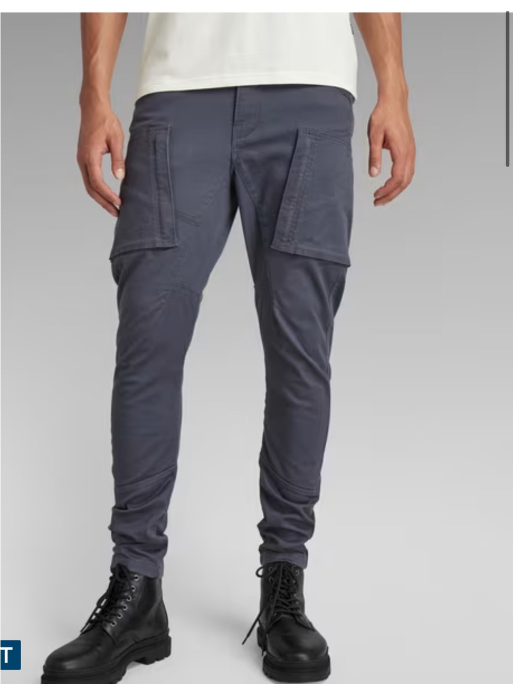 G-Star Raw zip pockets 3D skinny Cargo Pants men’s size 28X30 midium blue NEW